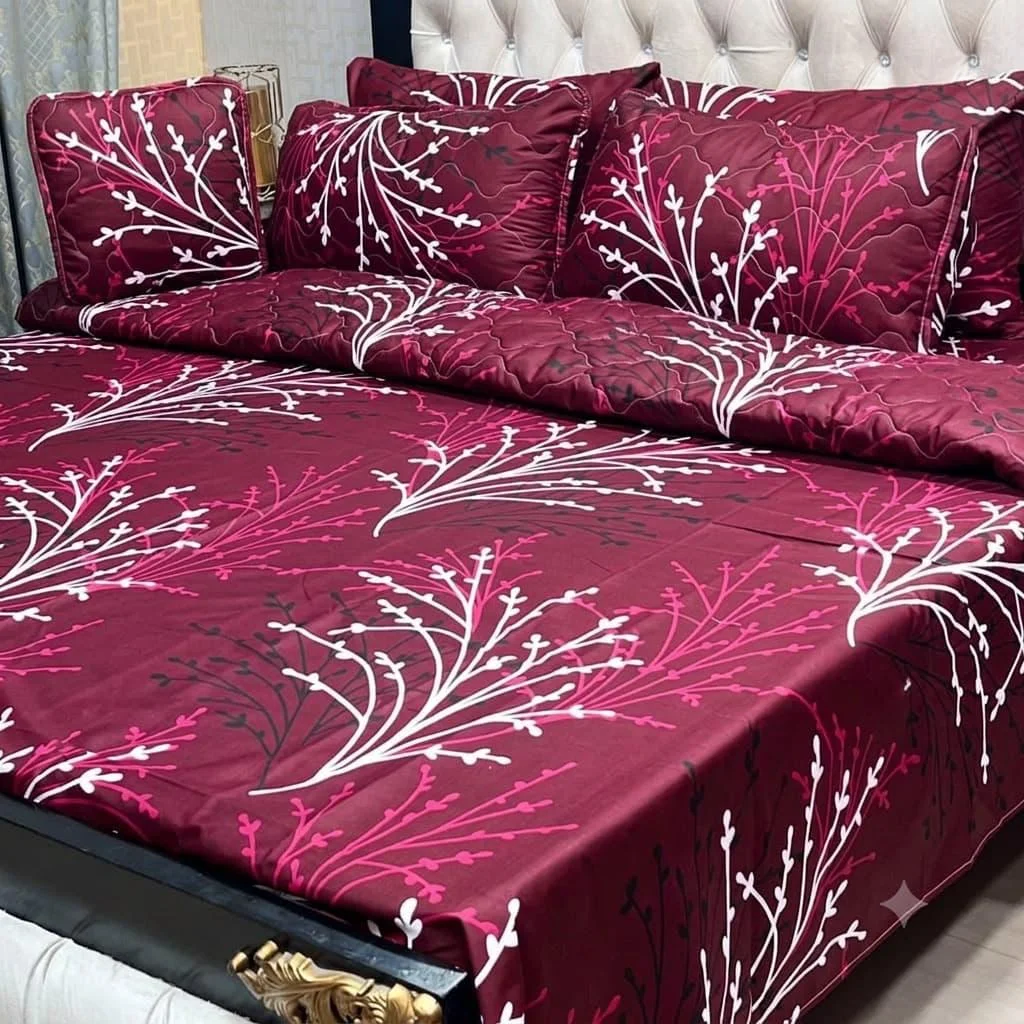 Maroon Bed Sheets — Bed Sheets · King · Pure Cotton