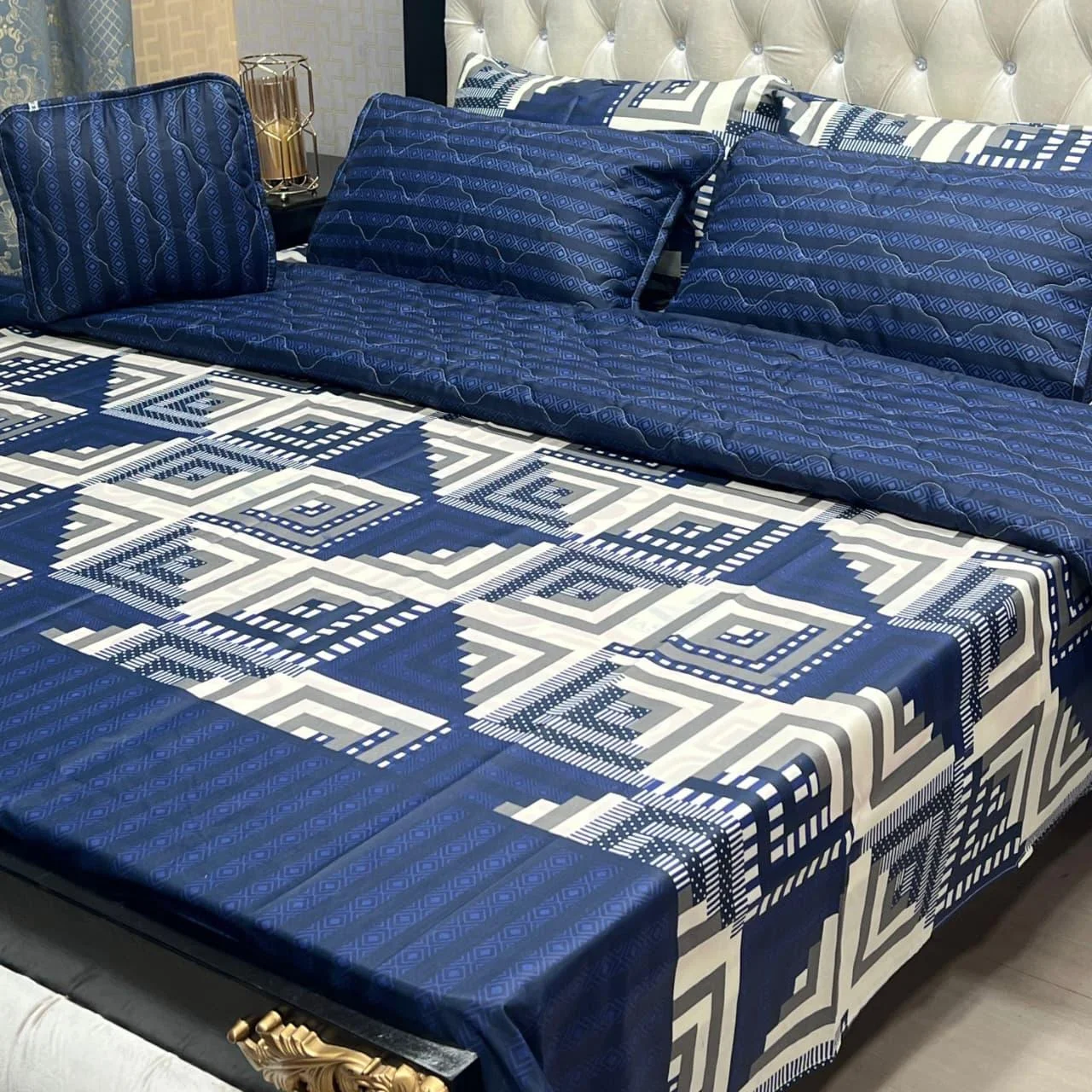 Navy Bed Sheets — Bed Sheets · King · Pure Cotton