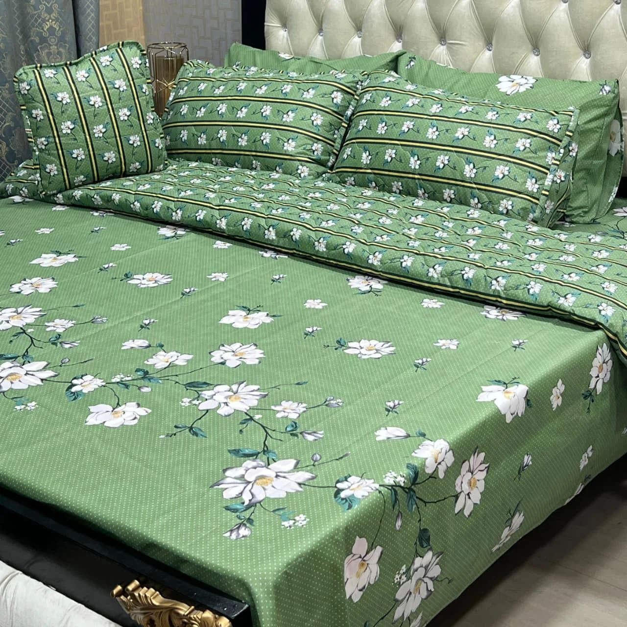 Gul Ahmed — Sea Green — Bed Sheets · King · Pure Cotton