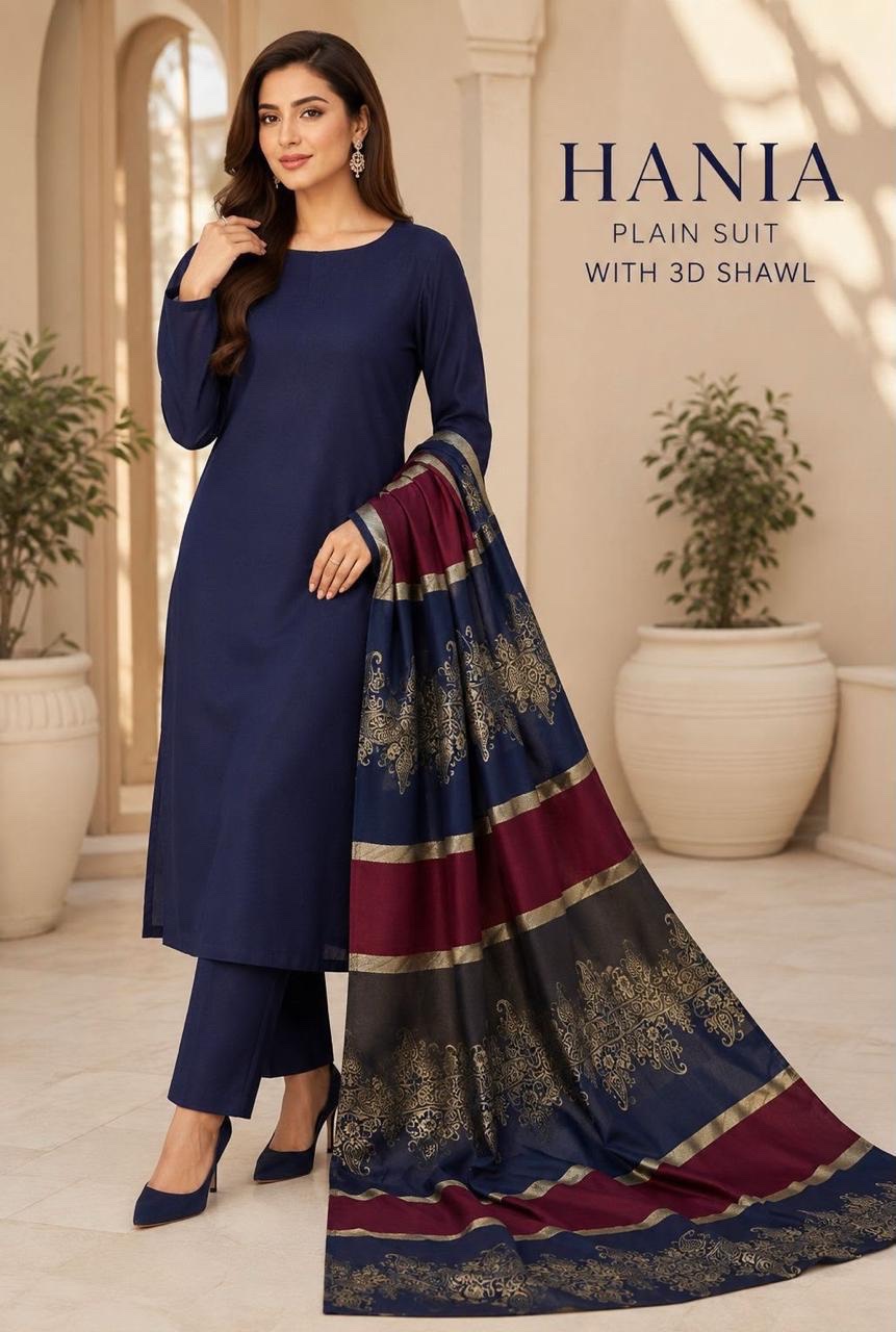 Bareeze — Royal Blue — Unstitched · 3-Piece · Linen