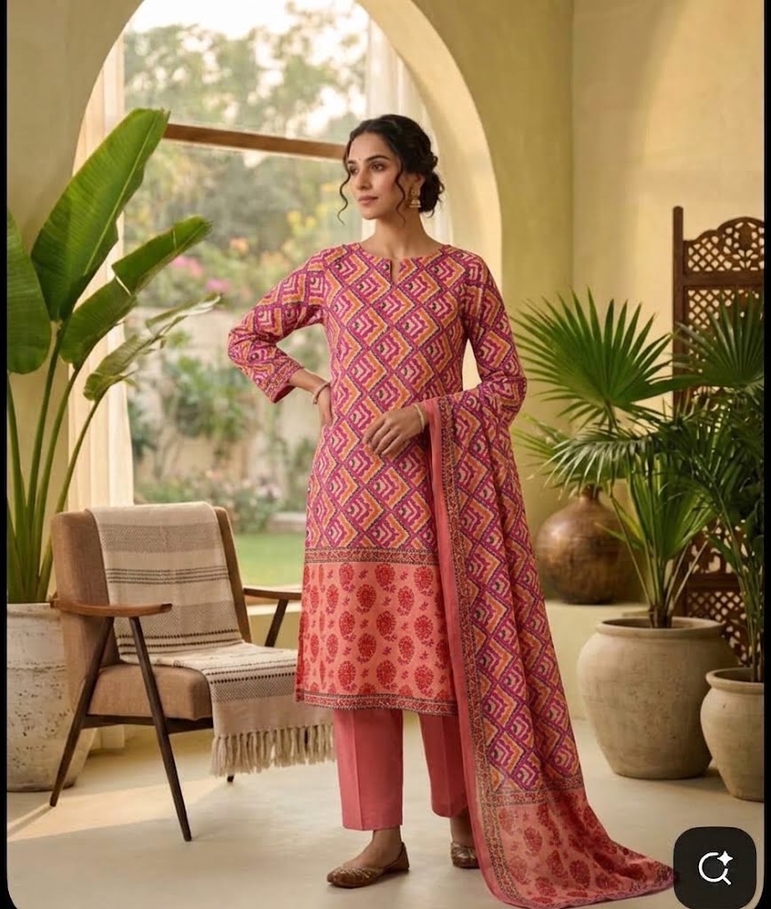Alkaram — Fuchsia — Unstitched · 2-Piece · Khaddar