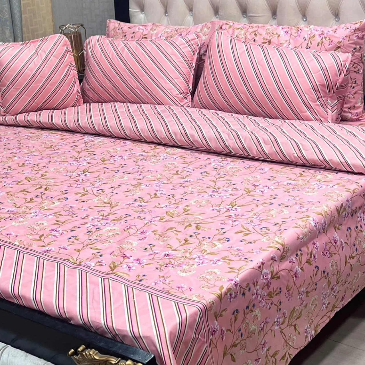 Gul Ahmed — Pink — Bed Sheets · King · Pure Cotton