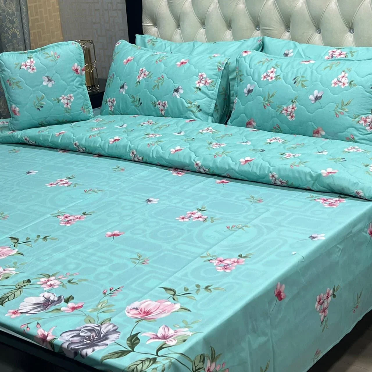 Gul Ahmed — Sky Blue — Bed Sheets · King · Pure Cotton