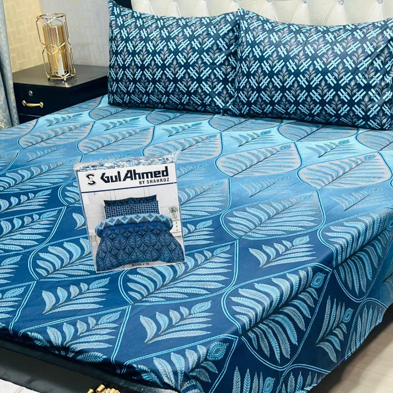 Sky Blue Bed Sheets — Bed Sheets · King · Pure Cotton