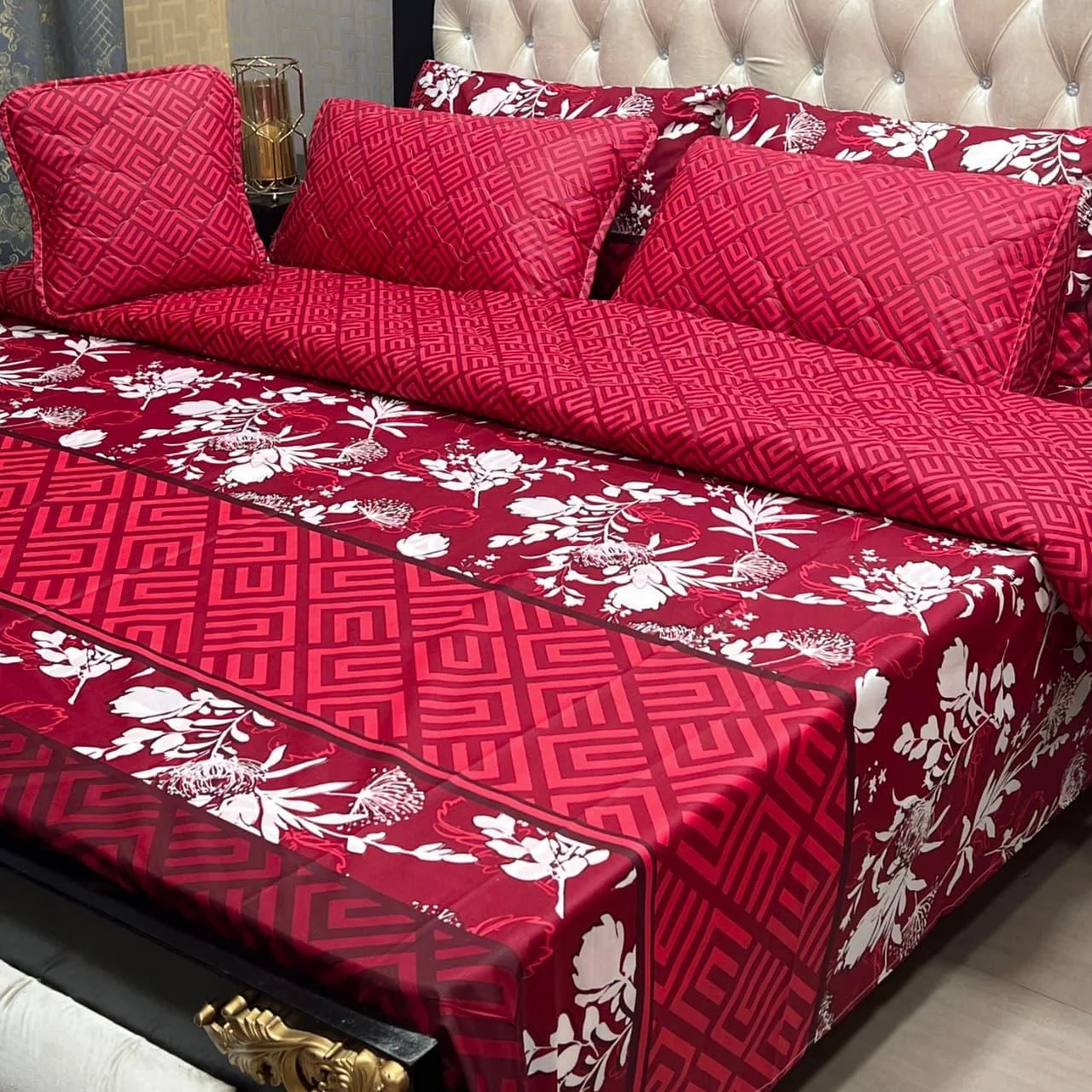 Red Bed Sheets — Bed Sheets · King · Pure Cotton