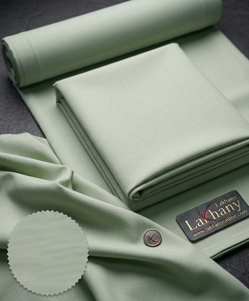 Lakhany — Sea Green & Mint Green — Unstitched · Wash & Wear