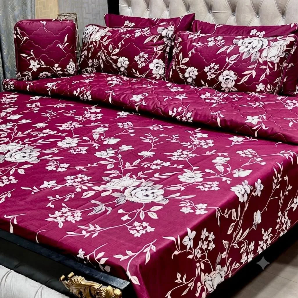 Maroon & Magenta Bed Sheets — Bed Sheets · King · Cotton